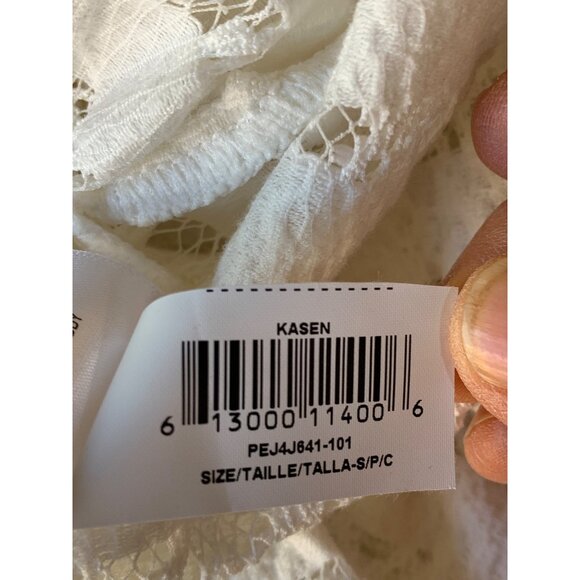 BCBGMAXAZRIA S Kasen White Lace Bomber Jacket  Zip Blend NWT $198 8043 - Picture 8 of 15